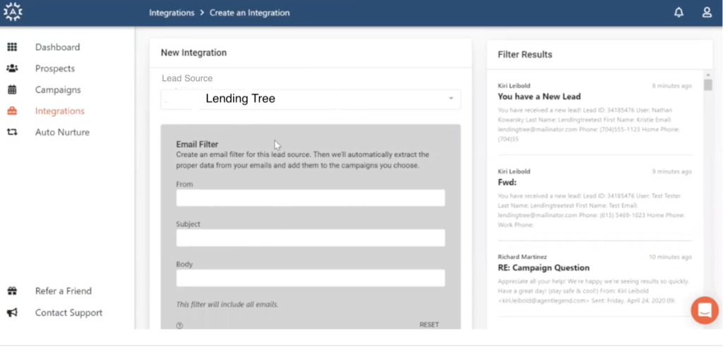 Lending Tree Integration